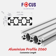 2060 ALUMINIUM PROFILE 2060 20x60 FOR ROBOTICS [ CUSTOMIZE LENGTH ] Aluminium Profile Accessories