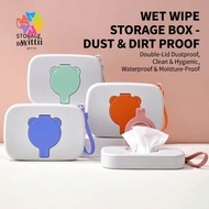 WITTII Portable Wipes Holder, Reusable Hygienic Travel Wet Tissue ,  Hanging Rope Flip Cover Wet Tis