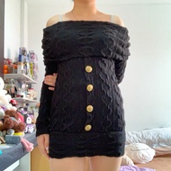 Cabaret black cable knit dress