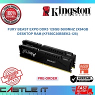 Kingston Fury Beast EXPO DDR5 128GB 5600MHz Desktop Memory Black 2x64GB KF556C36BBEK2-128