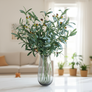 Artificial Olive Twigs with Berries and Foliage for Indoor House and Outdoor Garden Decoration