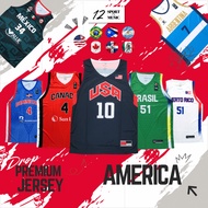 [Open PO] FIBA World Cup and Olympic FIBA AmeriCup America Basketball Jersey