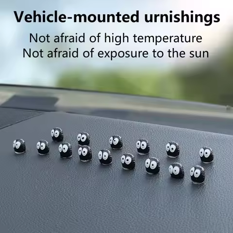 Cute Black Elf Car Interior Decoration 5/10/40PCS Funny Auto Center Console Rearview Mirror Ornament