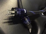 美國發燒線材 monster 大蟒蛇音響HIFI電源線1米搭進口鍍銠美標頭-藍色版