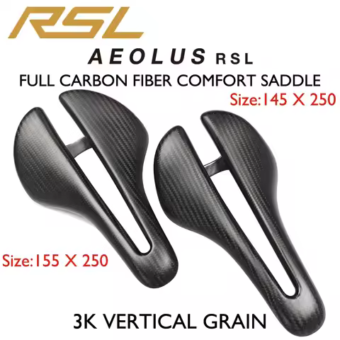 RSL bicycle saddle, full carbon fiber widened bicycle seat, hollow, breathable and comfortable, can 