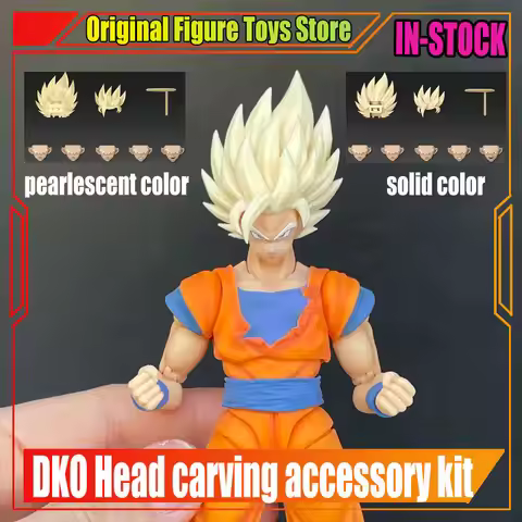 DKO Studio Dragon Ball Super Saiyan 2 Goku Two-Headed Sculpture Accessory Pack One Head Five Faces M
