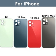 รูใหญ่สำหรับ iPhone 12ฝาหลังกระจกปลอกหุ้มช่องหลังอะไหล่เคสสำหรับ iPhone 12 Mini 12 Pro 12Pro Max