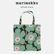 กระเป๋า MARIMEKKO PIENI UNIKKO กระเป๋าผ้ารีดได้ กระเป๋าลายดอกไม้ กระเป๋า Unikko สีเขียว กระเป๋าผ้าสีเขียว กระเป๋าผ้าสีเขียว กระเป๋าผ้า Marimekko กระเป๋าถือ ขนาด 44X43CM