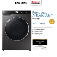 SAMSUNG 11/7kg Inverter Front Load Washer Dryer WD11TP34D | AI Ecobubble Mesin Basuh 洗衣机