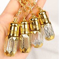 1/4pcs Vintage Gold Refillable 6ml Travel Perfume Bottle - Glass Roll-On Essential Oil Container, Po