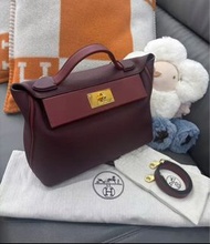 💓🎠 99以上新 愛馬仕Hermes 波多爾紅金扣 2424  (29cm) Stamp C