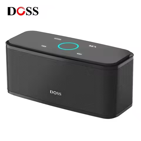 DOSS Bluetooth Speaker SoundBox, Touch Control Sound Box, 12W HD Sound, IPX5 Waterproof, Built-in Mi