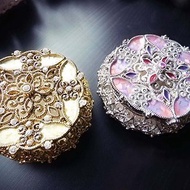Neve Jewelry 湛藍貝殼-花型珠寶盒(咖啡/金)