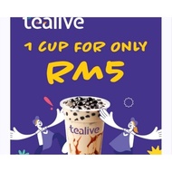 tealive 1 cup for RM5 evoucher offer