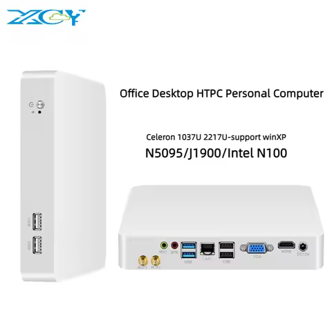 Mini pc Intel Celeron 1037U N5095 N100 J1900 LAN 16G RAM VGA HD Linux Ubuntu Office Desktop HTPC Per