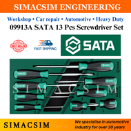 09913A SATA 9 Pcs Screwdriver Set Heavy Duty Slotted Phillips Screwdriver Set