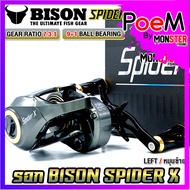 รอกหยดน้ำ BISON SPIDER X รุ่นใหม่ มีคลิ๊กเสียง รอบ 7.3:1 มีทั้งหมุนซ้ายและหมุนขวา