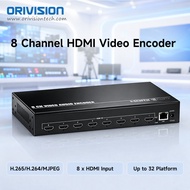ORIVISION 8-Channel HDMI Video Encoder H.265 H.264 for Live Broadcast and Streaming - 8 x HDMI Input