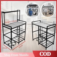 Gas Stove Stand Rack Kitchen Heavy Duty Organizer Stainless Patungan Ng Lagayan Ng Kalan