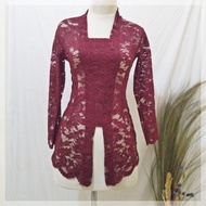 "promo"kebaya brokat lengan panjang ada kutu baru /pakaian wanita tradisional kebaya brokat semi pra