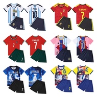 2526 Game Season soccer jersey Children's Football jersey Suit Argentina No. 7 C Luo No. 11 jersey