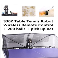 SUZ Wireless Remote Control Table Tennis Robot S302 PING PONG Training Machine Automatic Tennis Ball Machine 40+ Balls Ball Laun