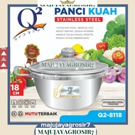 Q2-8118 STOVE POT Q2 8118 STOVE POT/ Q2 8118 STAINLESS STEEL STOVE POT/ Q2-8118 18CM STAINLESS STEEL