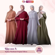 Latest Plain Women's Kaftan Simple Hajj & Umrah Kaftan Black Grey Maroon Nibras RKN 001 A