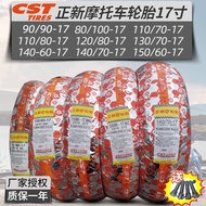 Tayar Motosikal 17-inci Zhengxin 80/90/100/110/120/130/140/150/70-17 Tayar Tanpa Tiub