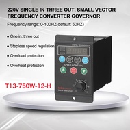 Motor Driver Frequency Converter VFD Input 1 Phase Output 3 Phase 220V 750W