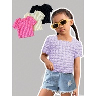 Kathryn Kids Girls Bubble Plain Blouse 41038 Kids Blouse Girls Blouse