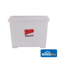 HOMEPRO STACKO PLASTIC STORAGE CONTAINER BOX 6652 24L W41xD27.5xH28 CM WHITE CLEAR