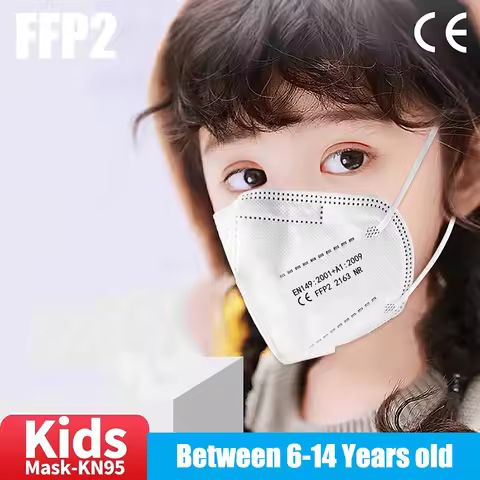 100pcs Kids FFP2 Masks CE Approved Child KN95 mascarillas fpp2 5layer Security Protection Mask Kids 