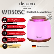 Deroma WD505C Aroma Air Diffuser 250ml Capacity with Bluetooth Speaker & 7 LED Lights or + Deroma Es