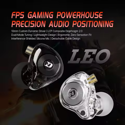 ND LEO wired game headphones esports professional in-ear game earplugs 3.5 type c listening and spea