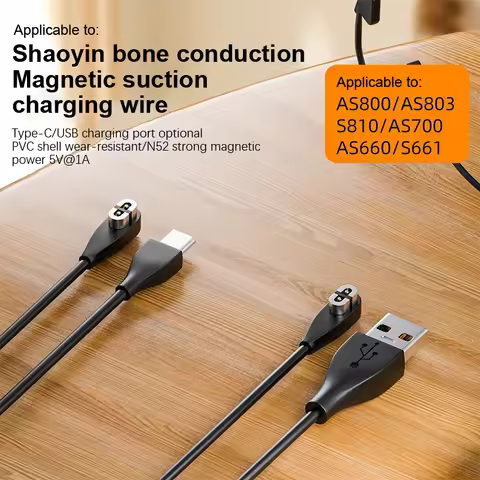 Earphone USB/Type-C Fast Charging Cable For Shokz AS800/S803/S810/OpenRun Bone Conduction Headphone 