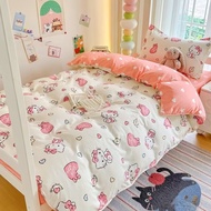 Cadar Sanrio HELLO KITTY Super Single 5in1 Queen King 7in1 Bedsheet with Comforter