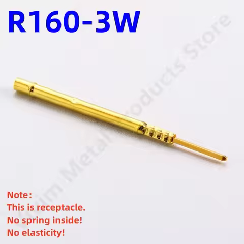 20/100PCS R160-3W Test Pin P160-B1 Receptacle Brass Tube Needle Sleeve Seat Wire-wrap Probe Sleeve L