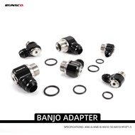 Turbo Brake Hose Fittings 6AN 8AN 10AN for Motorcycle & Automotive Stainless Steel Adapter Black Bol
