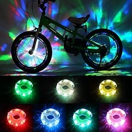 DAWAY Rechargeable Bike Wheel Lights - A16 Cool Led Bicycle Tire Lights, Safety Kids Adults Bike Hub