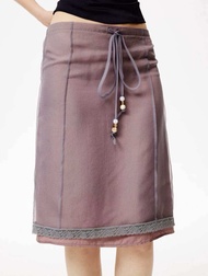 CASA PROJECTS - (Pre-Order) Double layer beaded skirt
