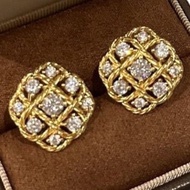 Buccellati outlet金色鑲鑽耳環