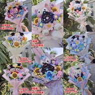 其他款式請PM 4️⃣至5️⃣天訂貨 畢業花束 不凋謝番梘花 針織花櫻桃小丸子 角落生物 PC狗Linabell  Stellalou Jokebear  Miffy  Kpop獵魔女團  $269u
