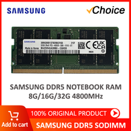 Samsung โน้ตบุ๊ค DDR5แรม8GB 16GB 32GB 4800MHz ต้นฉบับ288pin DIMM สำหรับคอมพิวเตอร์แล็ปท็อป HP หน่วยค