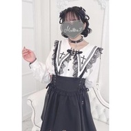 MA*RS｜☆網路限定色☆附腰帶十字刺繡襯衫 - 尺寸F｜黑色/白色 商品編號：388010417