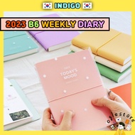 B6 Korean Weekly Planner BUJO 2023 Sticker Included Dated Weekly Diary Journal 2023 Monthly Planner Diary Band Pocket Korean Diary Journal Korean Stationery Oglestore