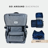 NAK Go Around Backpack (กระเป๋าเป้ Laptop พร้อมช่องอเนกประสงค์) สี Grey