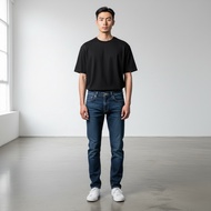 GA Blue skinny fit design seluar jeans 977
