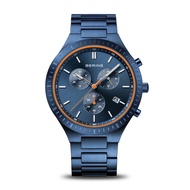 Bering Titan Chrono Brushed Blue Men's Watch