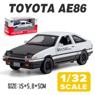 LEO 1:32เริ่มต้น D Toyota AE86 Diecast Metal Car รุ่นของเล่นรถสำหรับเด็กเด็กของเล่นงานอดิเรกรถเด็กของขวัญ